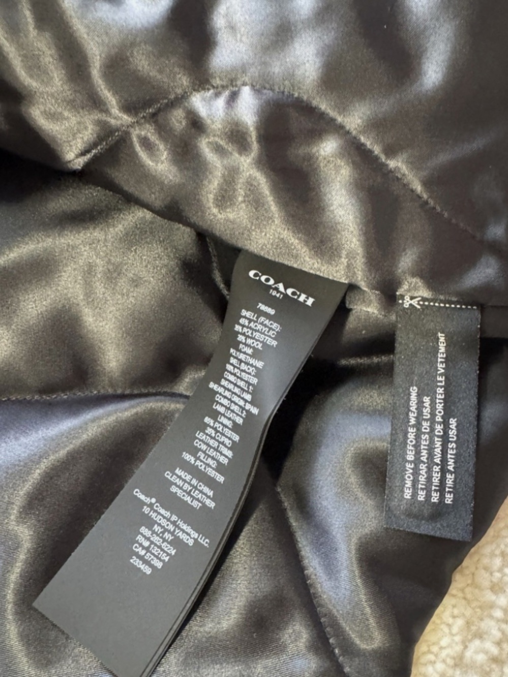 Coach Shearling Jacket - Picture 7 of 10
